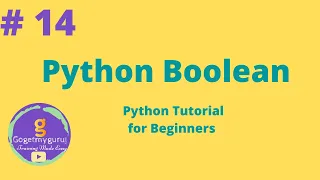 14 Python Tutorial for Beginners Python Boolean