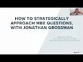 AdaptiBar How to Strategically Approach MBE Questions with Jonathan Grossman July 2026