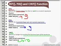 INT FIX CINT Functions QBASIC