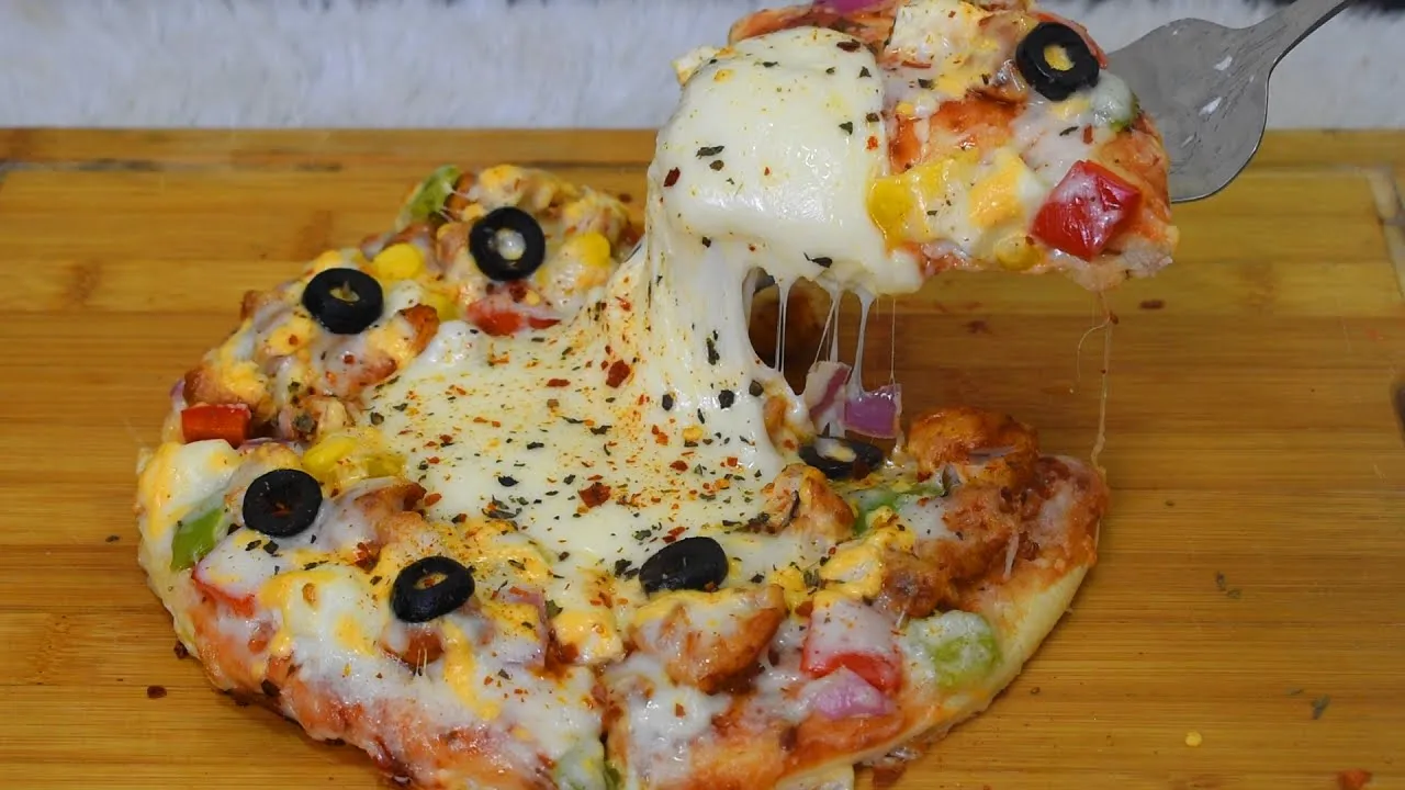 Volcano cheese burst Pizza street style by lively cooking / street food / Pizza in 10 minutes