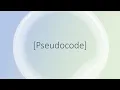 What is pseudocode - with example question