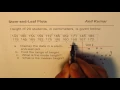 Stem and Leaf Plot with Calculation of Range Median and Mode