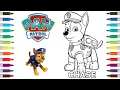 Paw Patrol Coloring Book Page Chase Chase Coloring Page