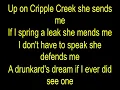 The Band Up On Cripple Creek lyric video