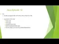 Java practice Creating a single line file for Beginners - Lesson 12