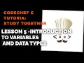 CodeChef C Tutorial Lesson 5 - Introduction to Variables and Data Types Study Together