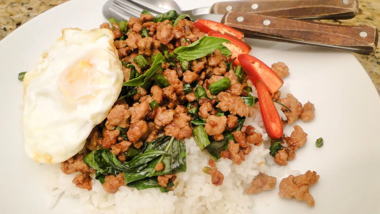 Thai Basil and Pork or Pad Kra Pao Moo  - Episode 1