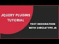Text Decoration with circletype js plugin Jquery Plugins Tutorial uploading Soon