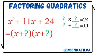 Factoring Quadratics x 2 bx c full lesson math 10 jensenmath ca