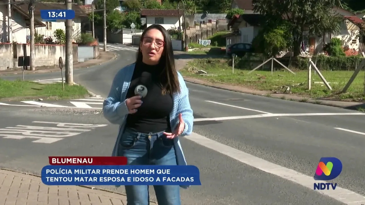 Blumenau: Polícia Militar prende homem que tentou matar esposa e idoso a facadas
