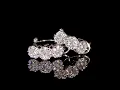 18K WHITE GOLD 1 36CT TDW DIAMOND CLUSTER EARRINGS Ref 407 723