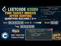 Find Target Indices After Sorting Array Leetcode 2089 Sort Array