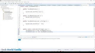 Java Constructor in Chaining Constructor Overloading in Tamil part 14