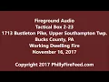 11-16-17 1713 Bustleton Pk U Southampton Twp Bucks County PA Working Dwelling Fire