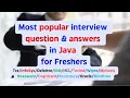 TOP 50 Interview Question And Answers For Java Beginners Freshers for wipro