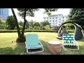 Outdoor Garden Beach Lounger Aluminum Woven Webbing Striped Magnum Folding Retro Lawn Chairs