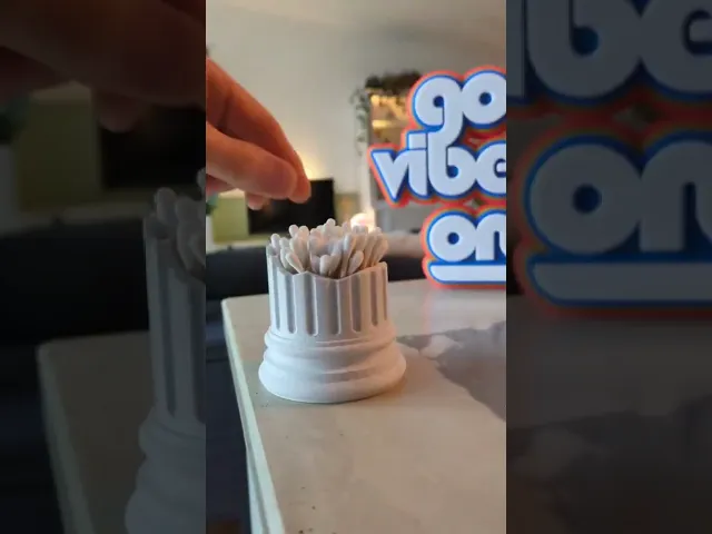 Cotton Bud Holder Roman Pillar video thumbnail