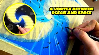 I’m drawing a vortex between ocean and space 🐠🪐