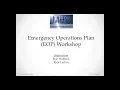 Emergency Operations Plan EOP Training