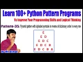Learn 100 Python 35 Pyramid pattern with alphabet symbols in reverse of dictionary order