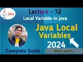Java Tutorial Local Variable in Java Scope of local variables Core Java