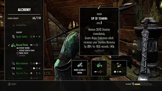 ESO Crafting Recipes - Sip of Stamina potion