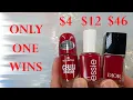 LUXURY vs DRUGSTORE NAIL POLISH BATTLE Dior Essie Essence Red Nails Tested