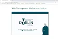 Web Dev Module Introduction