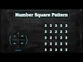 119 Number Square Pattern without any pre-defined method using while loop in Python