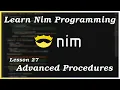 Procedures Part 3 - Nim Tutorial Part 27