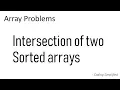 Array - 21 Intersection of two Sorted array Find common elements of two sorted arrays