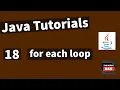 Java Tutorials - for each loop