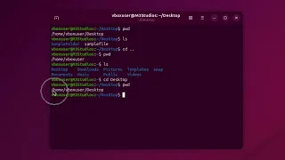 Basic Command Line Navigation in Ubuntu Linux BASH Terminal - PWD CD LS
