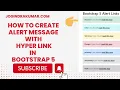 How to create alert message with hyperlink in bootstrap 5
