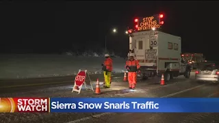 Drivers Who Ignored Chain Control Orders On I-80 Cause Major Backup In The Sierra