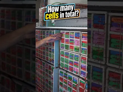 How Many Cells Are in This DIY Powerwall? OVER 9000!!!