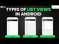 Type of Listview Listview in Android Studio App Development Tutorial
