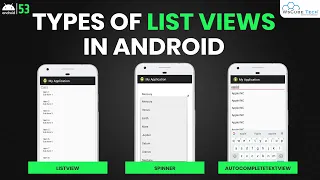Type of Listview Listview in Android Studio App Development Tutorial