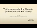 Verilog program for 8 3 Encoder with priority L Lab 5th ECE 18ECL58 17ECL58 VTU