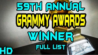 59th annual grammy awards winner full list