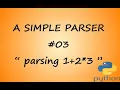 Simple parser in python parsing with operator precedence