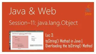 java lang Object toString Method in Java Overloading the toString Method in Java
