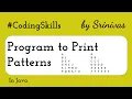 Program to Print Patterns 1 2 in Java Coding Skills