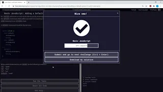 Basic Javascript Adding a Default Option in Switch Statements freeCodeCamp