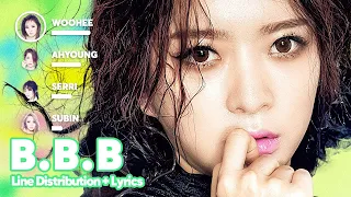 dalshabet b b b line distribution lyrics karaoke patreon requested
