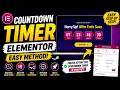 How to Add Countdown Timer in WordPress Website Countdown Timer Elementor Easy Method