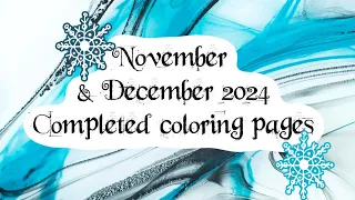 November December 2024 Completed coloring pages