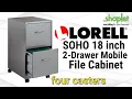 Lorell SOHO 18 2-Drawer Mobile File Cabinet