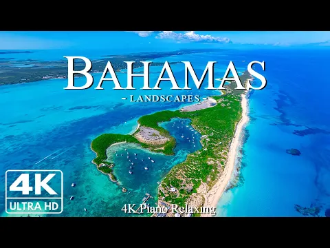 Download MP3 Bahamas 4K – Flug über unberührte Gewässer und tropische Paradiese mit beruhigender Klaviermusik