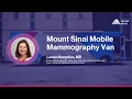 Mount Sinai Mobile Mammography Van